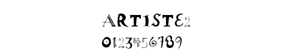 Fuente ARTISTE2.TTF