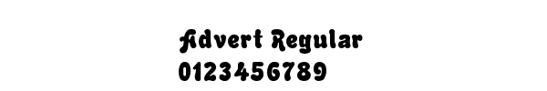 Fuente Advert Regular.ttf