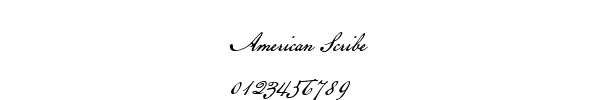Fuente American Scribe.ttf