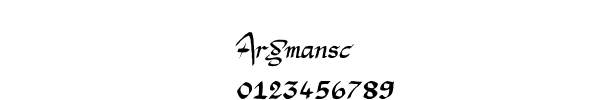 Fuente Argmansc.ttf