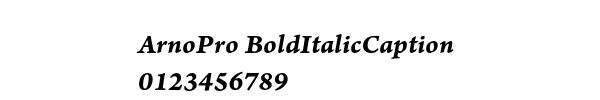 Fuente ArnoPro BoldItalicCaption.ttf