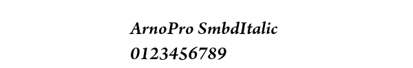 Fuente ArnoPro SmbdItalic.ttf