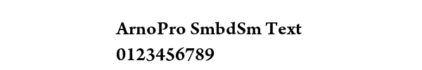 Fuente ArnoPro SmbdSm Text.ttf