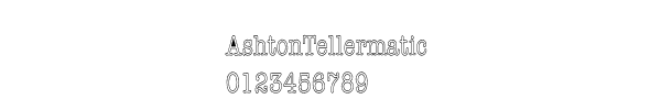 Fuente AshtonTellermatic.ttf