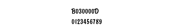 Fuente B030000D.TTF