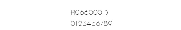 Fuente B066000D.TTF