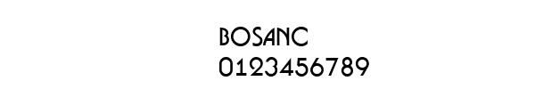 Fuente BOSANC.TTF