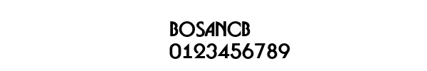 Fuente BOSANCB.TTF