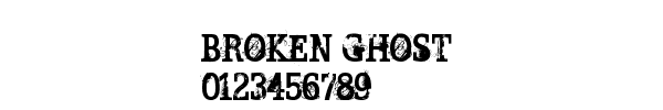 Fuente BROKEN GHOST.ttf