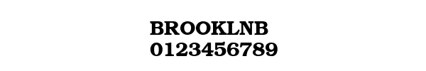Fuente BROOKLNB.TTF