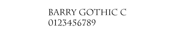 Fuente Barry Gothic C.ttf