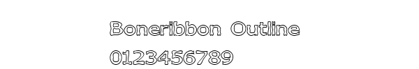 Fuente Boneribbon Outline.ttf