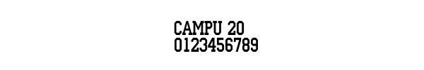 Fuente CAMPU 20.TTF