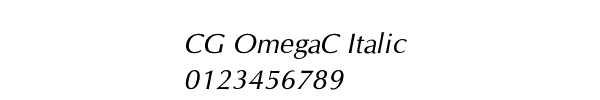 Fuente CG OmegaC Italic.ttf