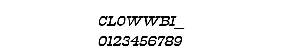 Fuente CLOWWBI_.TTF