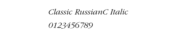 Fuente Classic RussianC Italic.ttf