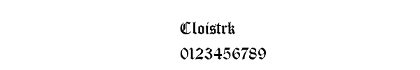 Fuente Cloistrk.ttf