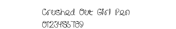 Fuente Crushed Out Girl Pen.ttf