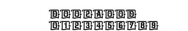 Fuente D002A00D.TTF