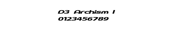 Fuente D3 Archism_I.ttf