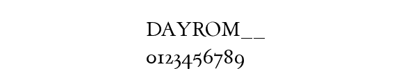 Fuente DAYROM__.ttf