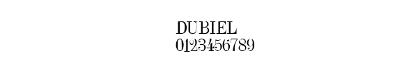 Fuente DUBIEL.TTF