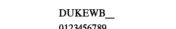 Fuente DUKEWB__.TTF