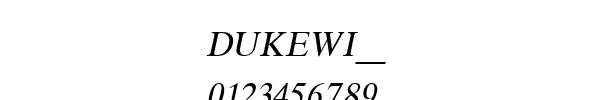 Fuente DUKEWI__.TTF