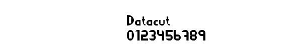 Fuente Datacut.ttf