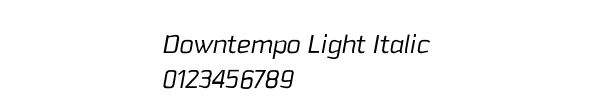 Fuente Downtempo Light Italic.ttf