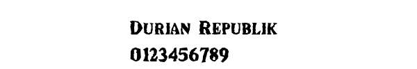Fuente Durian Republik.ttf