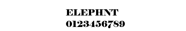 Fuente ELEPHNT.TTF