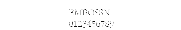 Fuente EMBOSSN.TTF