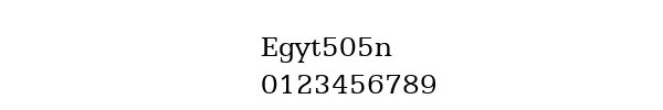 Fuente Egyt505n.ttf