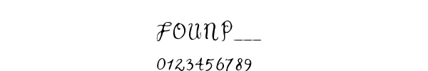 Fuente FOUNP___.TTF