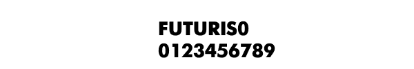 Fuente FUTURIS0.TTF