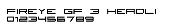 Fuente Fireye GF 3 Headline.ttf