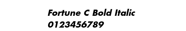 Fuente Fortune C Bold Italic.ttf
