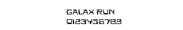 Fuente GALAX RUN.TTF
