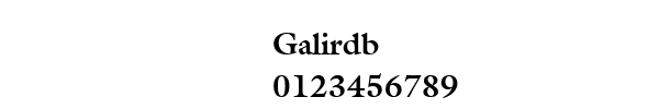 Fuente Galirdb.ttf