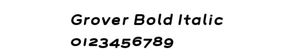 Fuente Grover Bold Italic.ttf