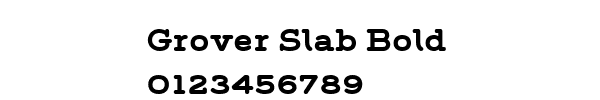 Fuente Grover Slab Bold.ttf