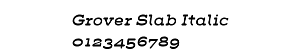 Fuente Grover Slab Italic.ttf