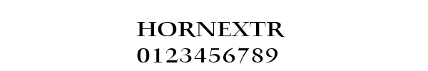 Fuente HORNEXTR.TTF
