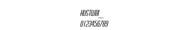 Fuente HUSTWBI_.TTF