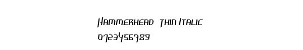 Fuente Hammerhead  Thin Italic.ttf