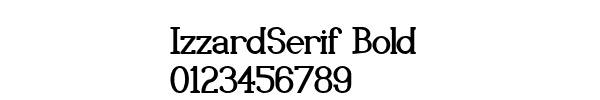 Fuente IzzardSerif Bold.ttf