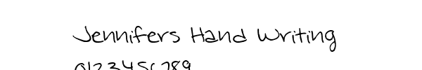 Fuente Jennifers Hand Writing.ttf
