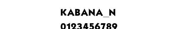 Fuente KABANA_N.TTF