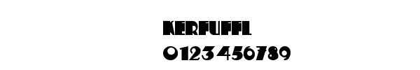 Fuente KERFUFFL.TTF